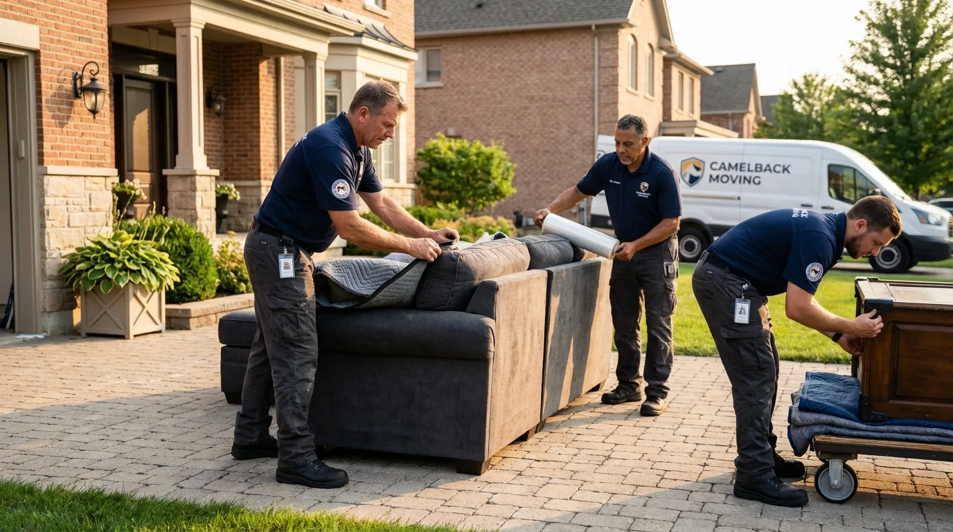 Large estate moving crew wrapping furniture in Pennsboro, WV