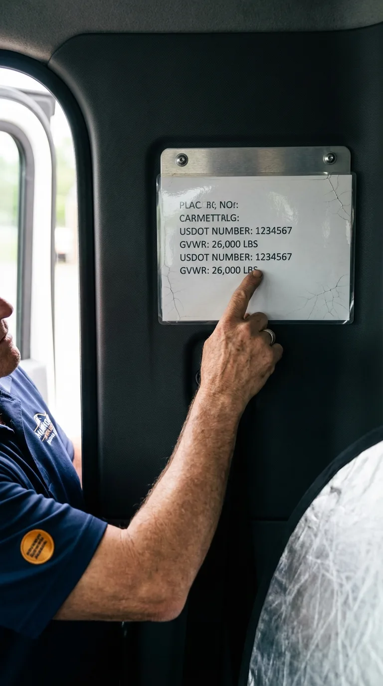 USDOT licensing placard verification in Pennsboro